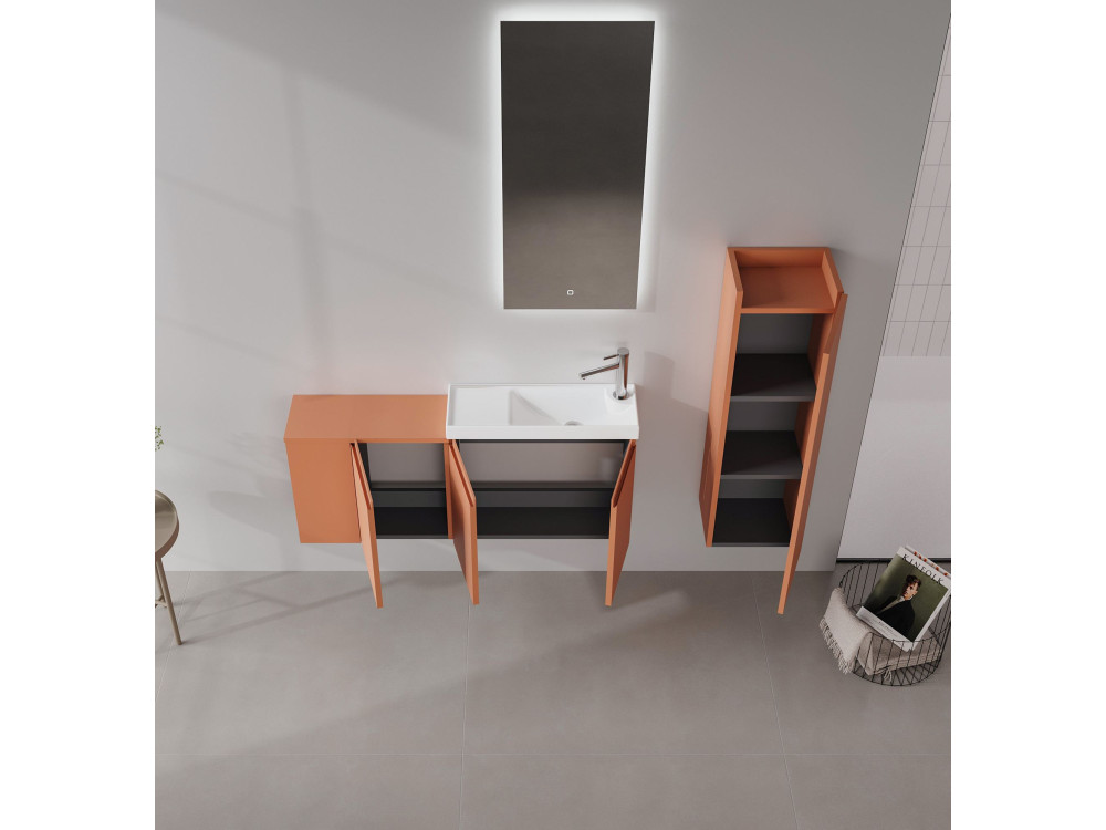 Szafka pod umywalkę „Ferla 110” – 110 x 22 x 45 cm – kolor Matte Cinnamon