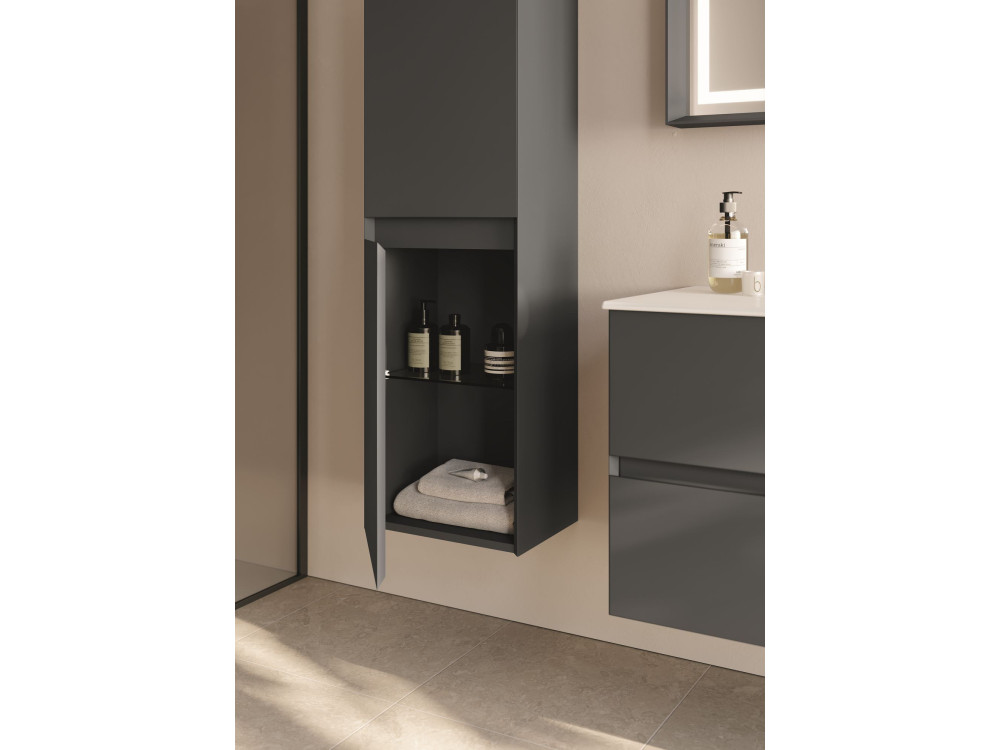 Szafka łazienkowa „Nest 40 v2” – 40 x 32 x 138 cm – matowy antracyt