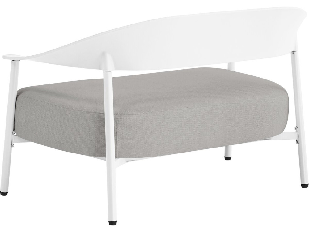 Sofa ogrodowa "Céora" z tworzywa sztucznego i metalu - 2-osobowa - Biała