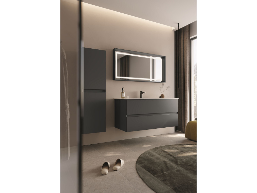 Szafka pod umywalkę „Nest 121 v2” – 121 x 51 x 55 cm – matowy antracyt