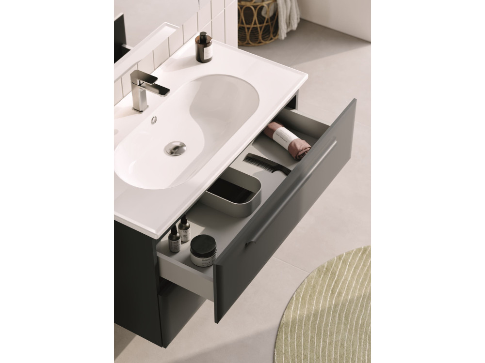 Szafka pod umywalkę „Nuvola 100 v2” – 100 x 50 x 62 cm – antracyt