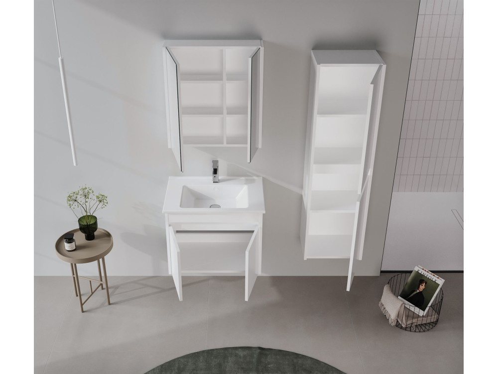 Szafka pod umywalkę „Arno 65” – 65 x 45 x 52 cm – biała