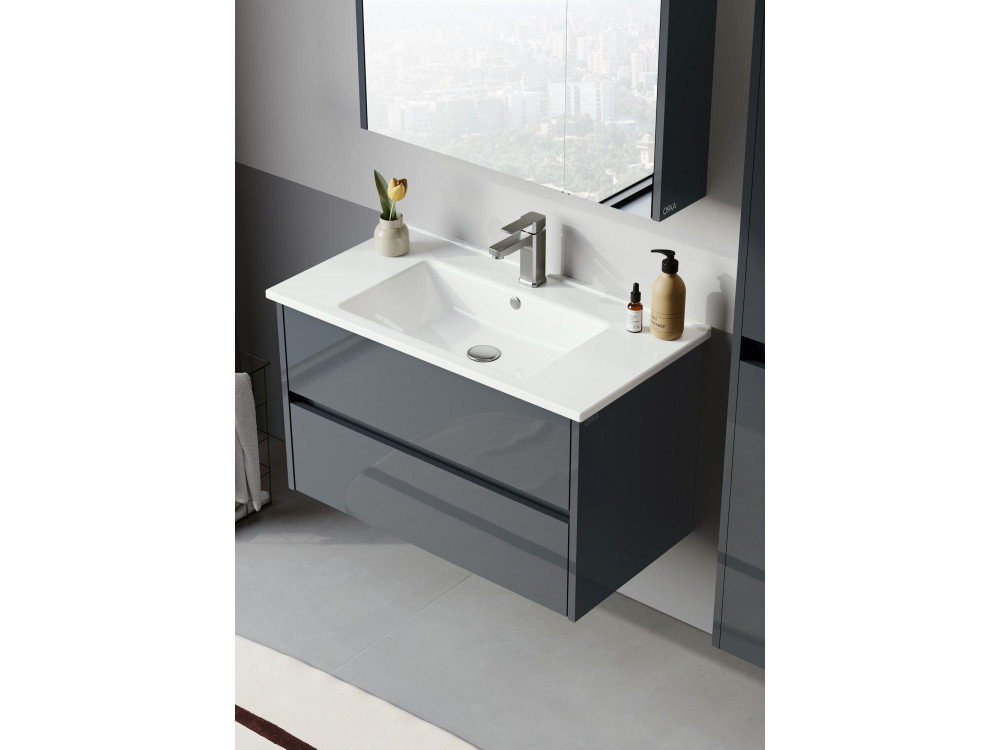 Szafka pod umywalkę „Arno 85” – 85 x 45 x 52 cm – antracyt