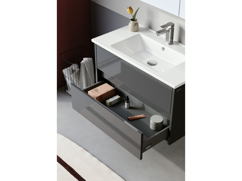 Szafka pod umywalkę „Arno 85” – 85 x 45 x 52 cm – antracyt