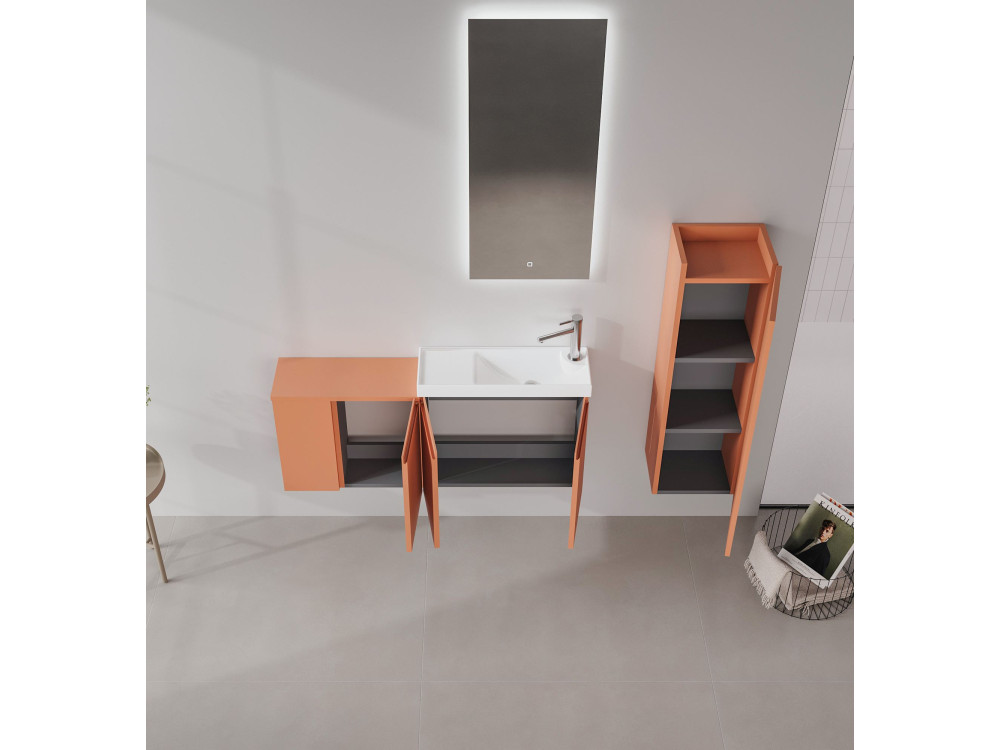 Szafka pod umywalkę „Ferla 110” – 110 x 22 x 45 cm – kolor Matte Cinnamon