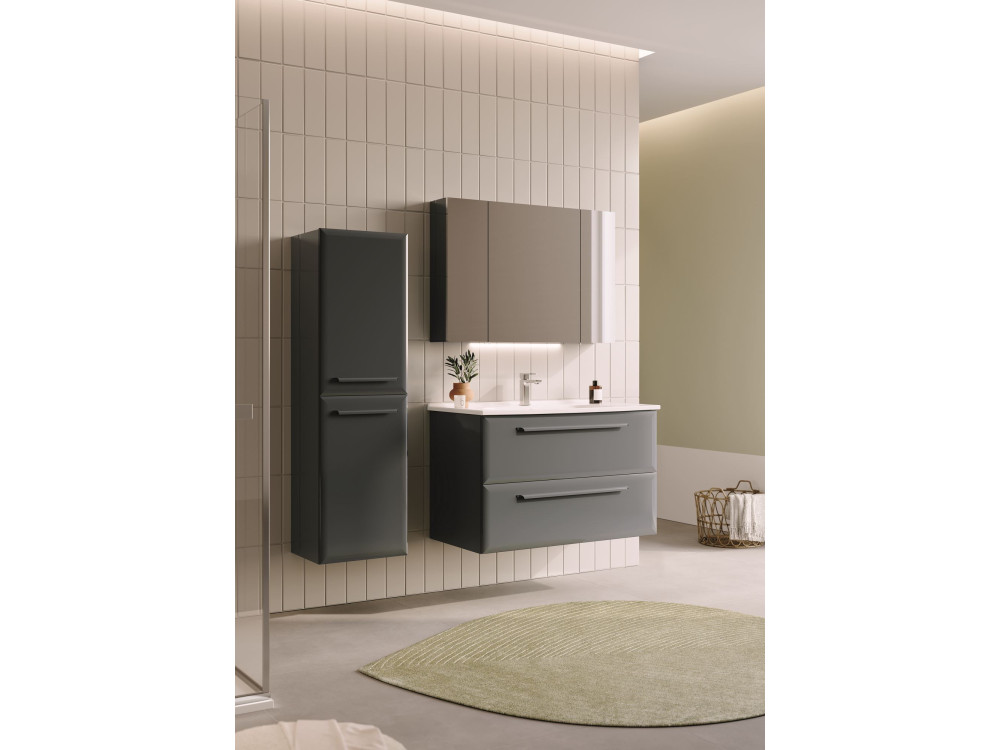 Szafka łazienkowa z lustrem „Nuvola 100 v2” – 97 x 16 x 66 cm – antracyt