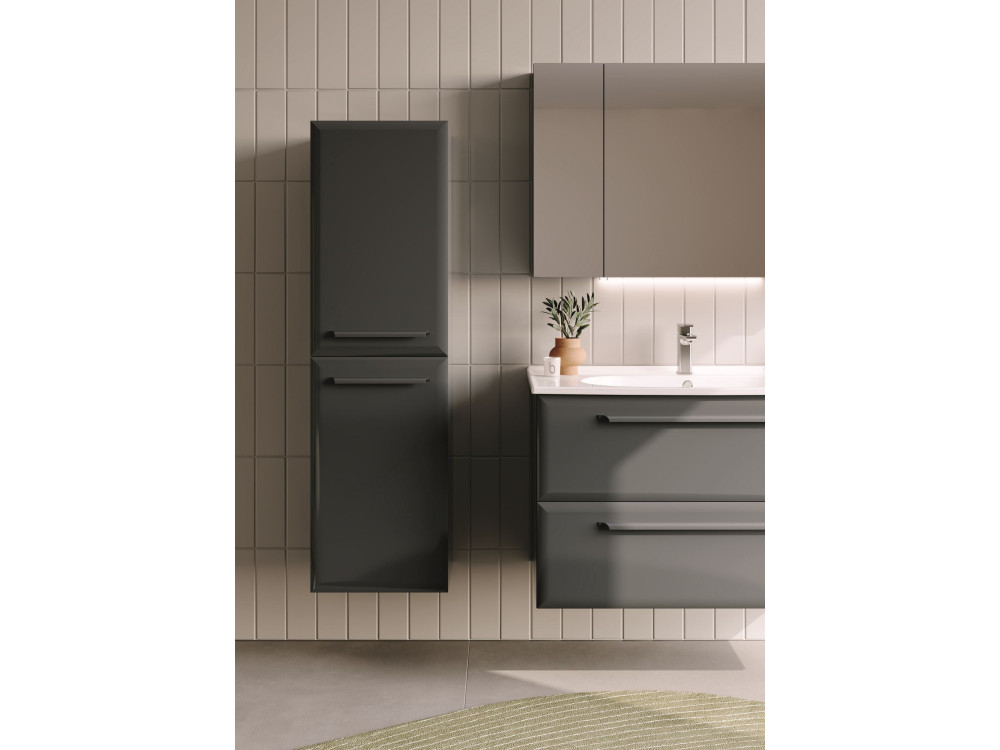 Szafka łazienkowa z lustrem „Nuvola 100 v2” – 97 x 16 x 66 cm – antracyt