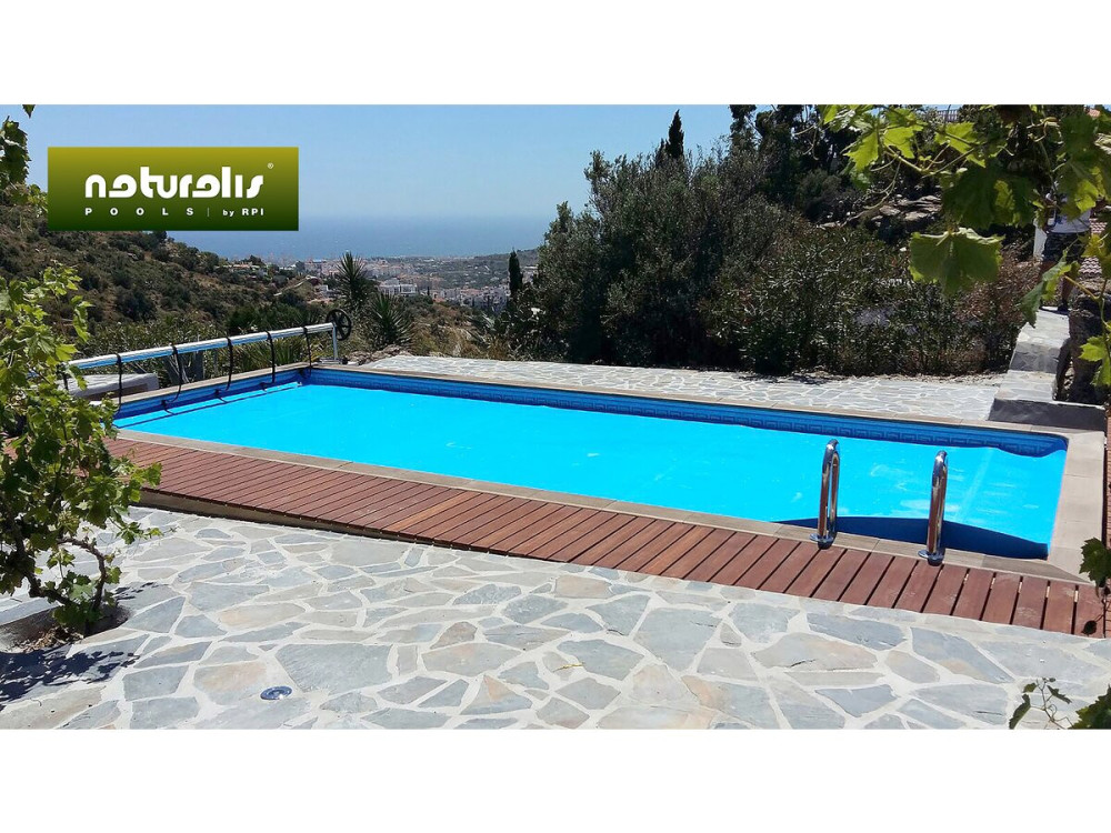 Zestaw basenowy z betonu drewnopodobnego "Naturalis" - 7,5 x 3,24 x 1,40 m