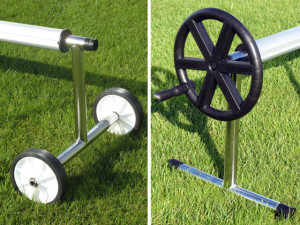 Teleskopowy zwijacz aluminiowy z nóżkami ze stali nierdzewnej 4 do 5,50 m D80