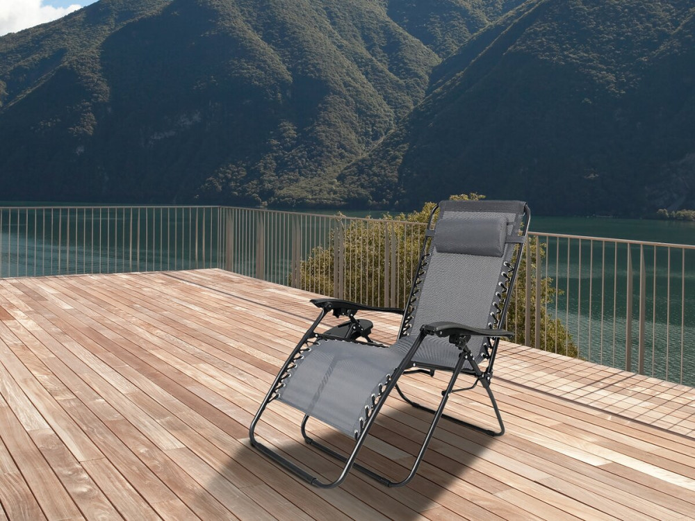 Fotel ogrodowy "Sintra" zero gravity recliner - szary