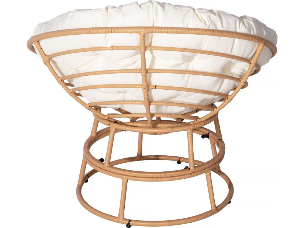 Fotel Papasan do użytku wewnętrznego/zewnętrznego w stylu loveuse "Bali" - Ø91cm - Beżowy