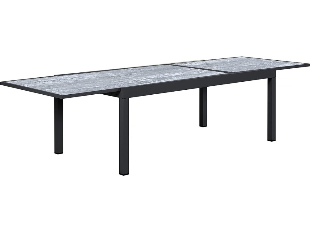 Rozkładany aluminiowy stół ogrodowy "Lagos" - 200/320 x 105 x 76 cm - Szary