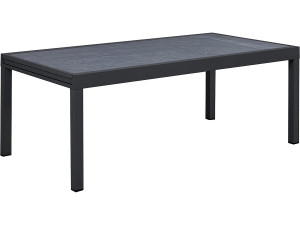 Rozkładany aluminiowy stół ogrodowy "Lagos" - 200/320 x 105 x 76 cm - Czarny
