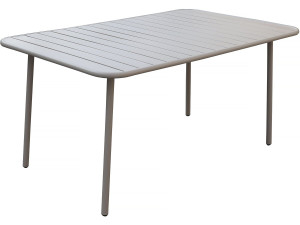 Stół ogrodowy metalowy "Bilbao" - 150 x 90 x 71 cm - Taupe