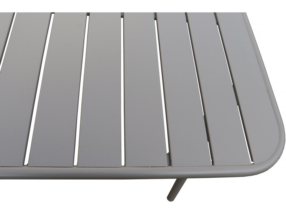 Stół ogrodowy metalowy "Bilbao" - 150 x 90 x 71 cm - Taupe