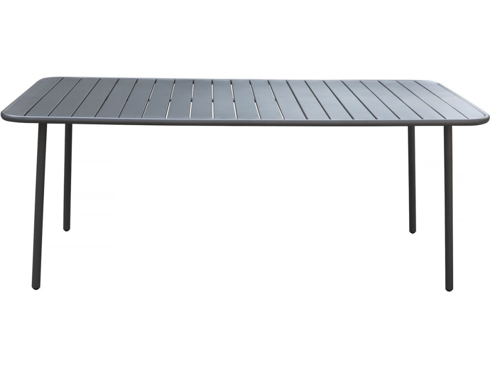 Stół ogrodowy metalowy "Bilbao" - 180 x 90 x 71 cm - Szary