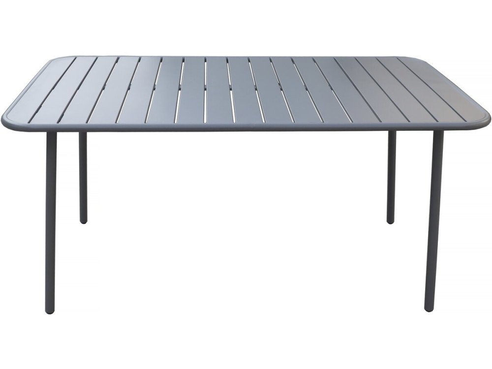 Stół ogrodowy metalowy Bilbao - 150 x 90 x 71 cm - Szary