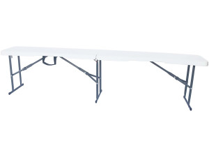 Metalowa ławka "Foldy" - 183 x 29 x 42 cm - Biały