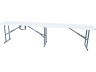 Metalowa ławka "Foldy" - 183 x 29 x 42 cm - Biały