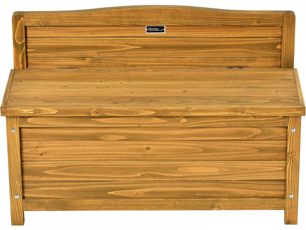 Drewniana ławka ogrodowa "Ben" - 90 x 33 x 60 cm - Brązowy