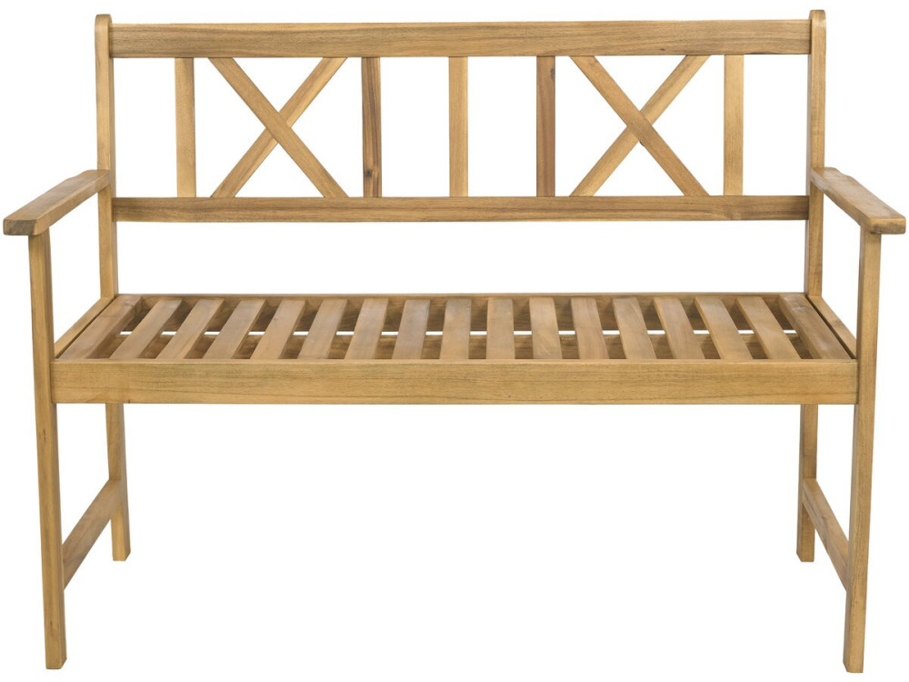 Drewniana ławka ogrodowa 120 cm "Surabaya" - 2 miejsca siedzące - Brązowy
