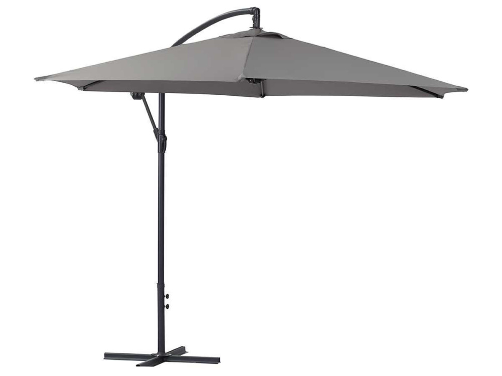 Parasol ogrodowy "Ilios" aluminiowy obrotowy  - Okrągły - Ø 3 m - Szary