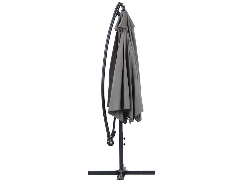Parasol ogrodowy "Ilios" aluminiowy obrotowy  - Okrągły - Ø 3 m - Szary