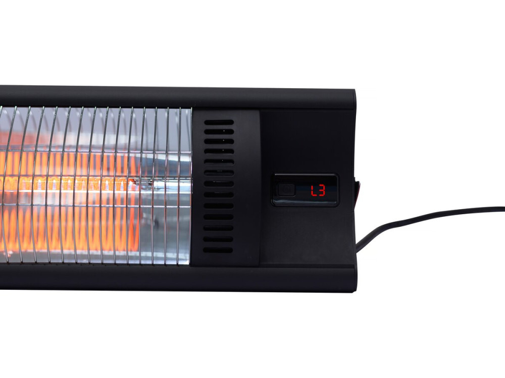 Promiennik elektryczny z włókna węglowego "Bola" - 2000W - czarny