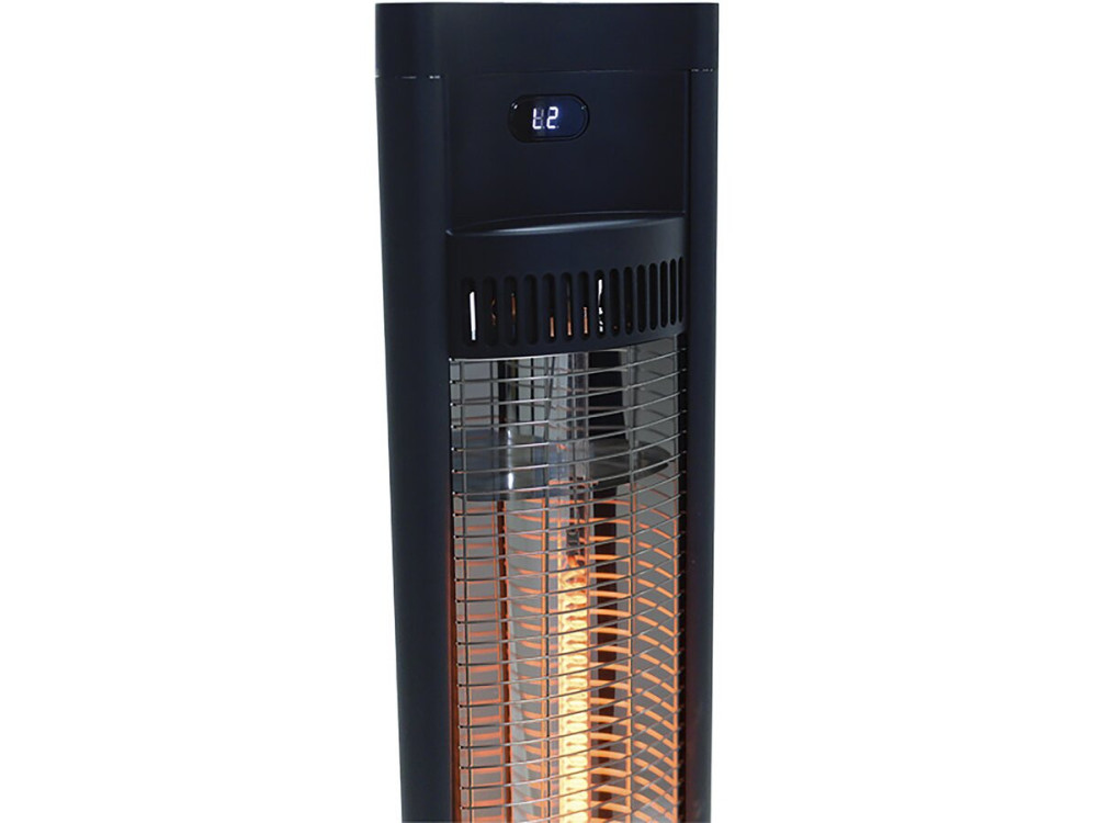 Elektryczne ogrzewanie promieniowe "Tornado" - 2000W - Czarny