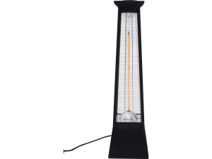 Promiennik elektryczny z włókna węglowego "Volcano" - 2000W - Czarny