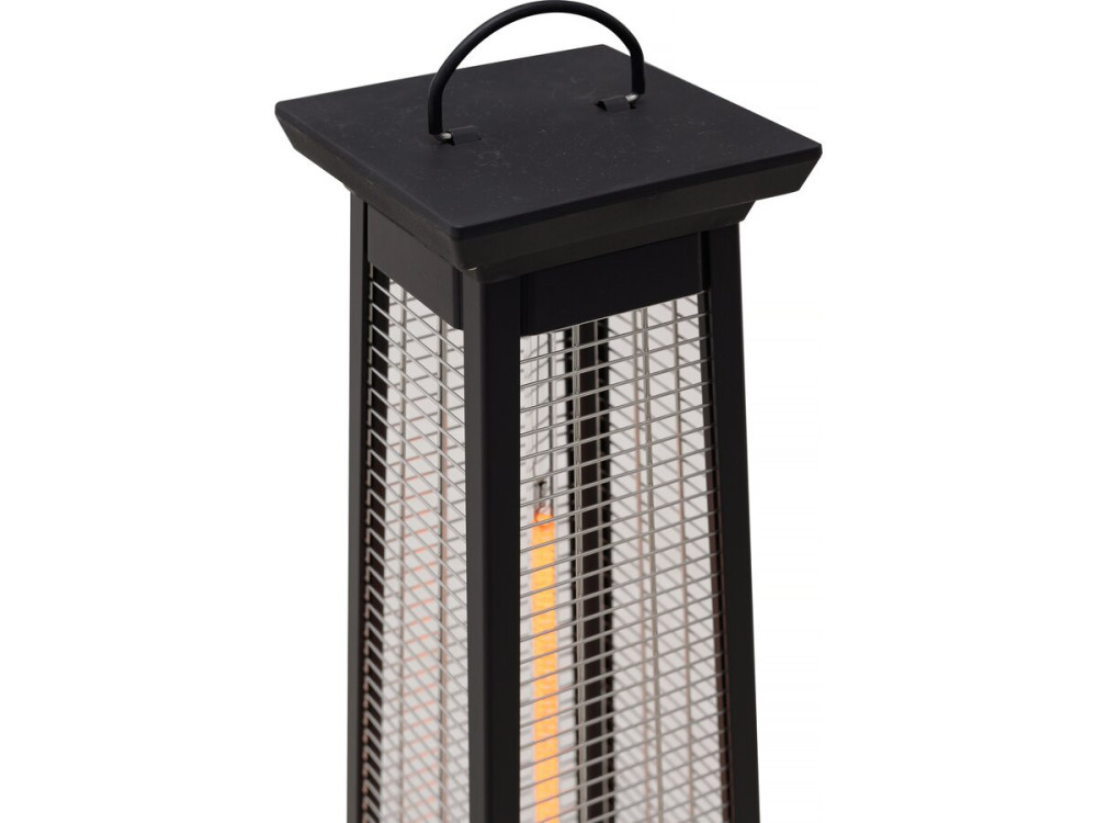 Promiennik elektryczny z włókna węglowego "Volcano" - 2000W - Czarny