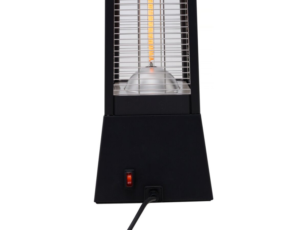 Promiennik elektryczny z włókna węglowego "Volcano" - 2000W - Czarny