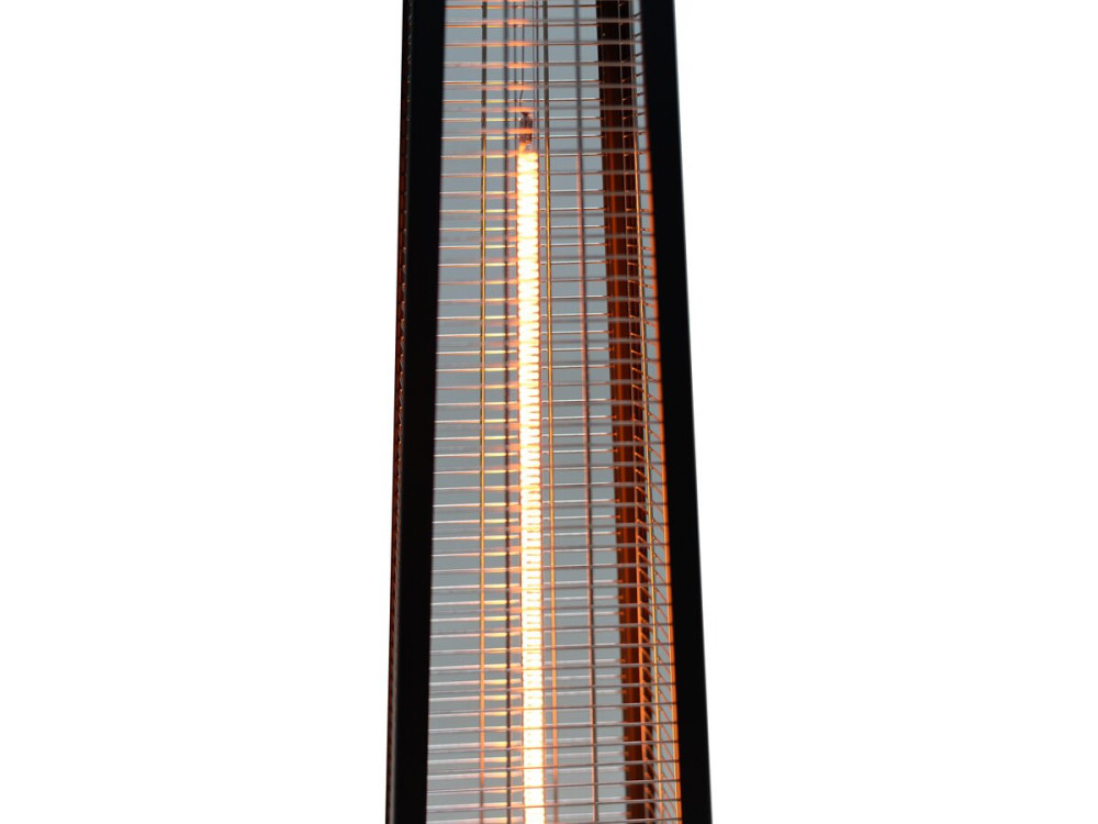 Promiennik elektryczny z włókna węglowego "Volcano" - 2000W - Czarny