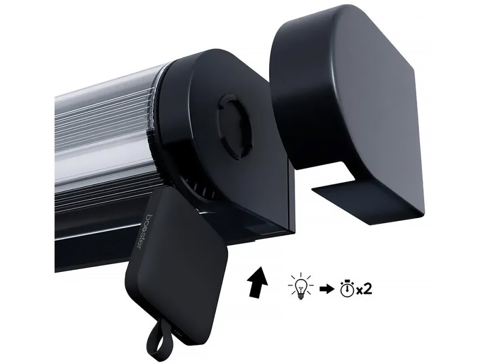 Booster " Loma " solarna i ładowalna lampa ścienna od 150 do 900 lumenów - czarna
