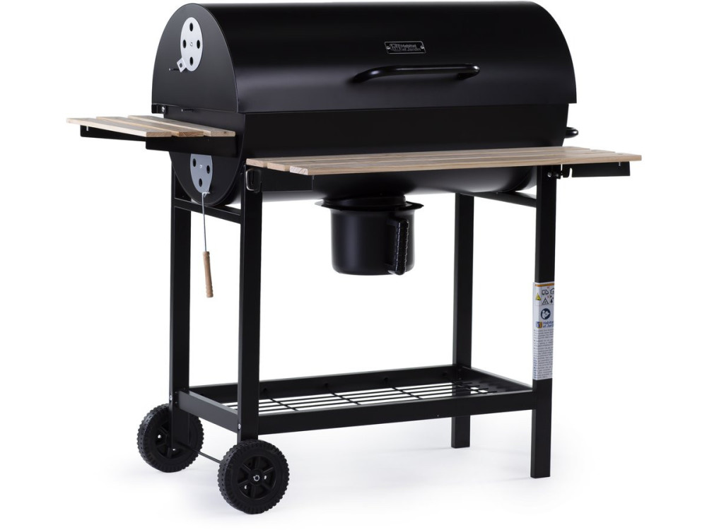 Grill na węgiel drzewny "King" - 95 x 63 x 105 cm - Czarny
