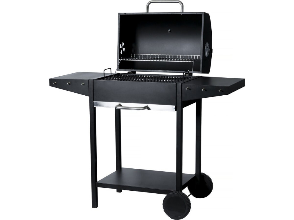 Grill węglowy "Bizon" - 119 x 50 x 101 cm - Czarny