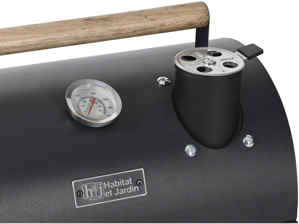 Przenosny grill weglowy „Kapitan” - 42 x 27 x 43 cm - Czarny