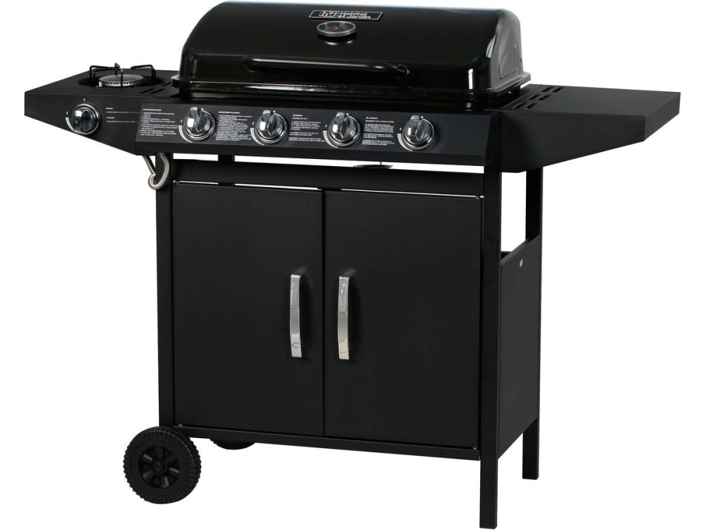 Grill gazowy Festa 5" - 5 palników w tym 1 boczny - 12,9 Kw- Czarny
