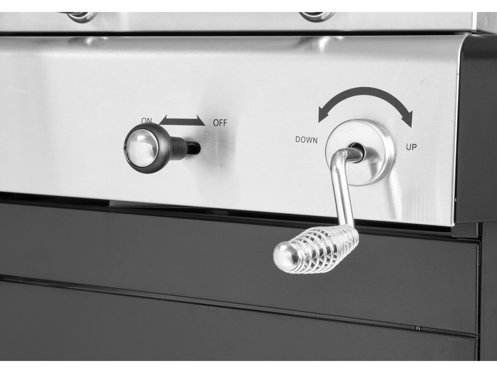 Western 2 w 1 metalowy grill gazowy i na węgiel drzewny - czarny