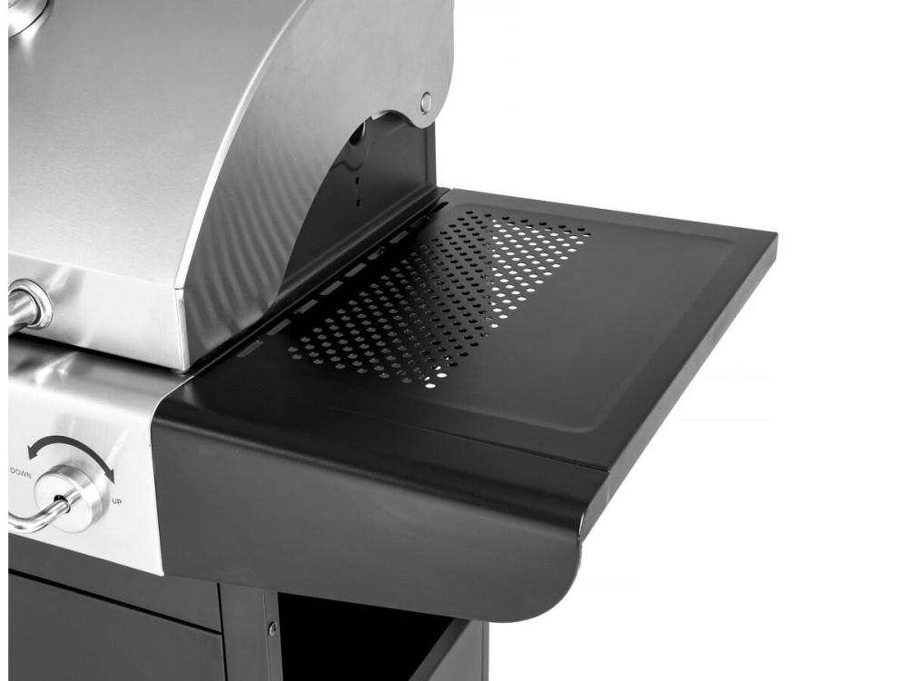 Western 2 w 1 metalowy grill gazowy i na węgiel drzewny - czarny
