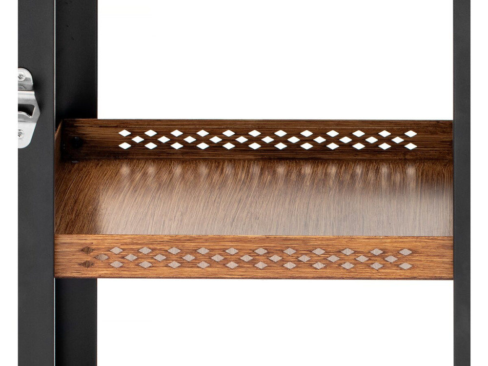 Wózek do grilla "Gelia" 117 x 59 cm - stal nierdzewna - czarny