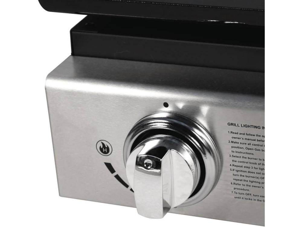 Mini grill gazowy "Presto 3" - 3 palniki - 7.5kW - Szary