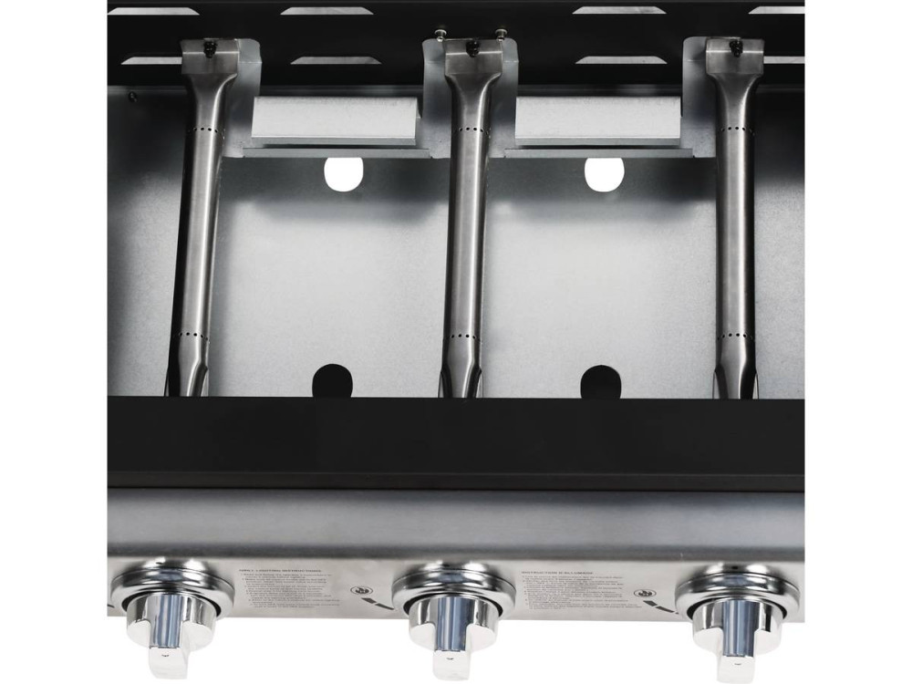 Mini grill gazowy "Presto 3" - 3 palniki - 7.5kW - Szary