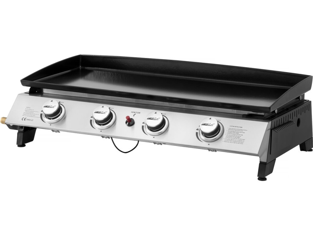 Plancha gazowa 4 palniki "Jolly" - 10 Kw - Szara