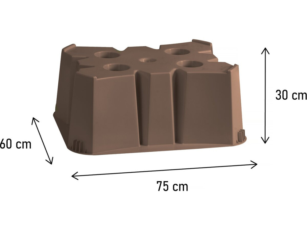 Podstawa pod zbiornik na wode 500 L - 75 x 60 x30 cm - Taupe