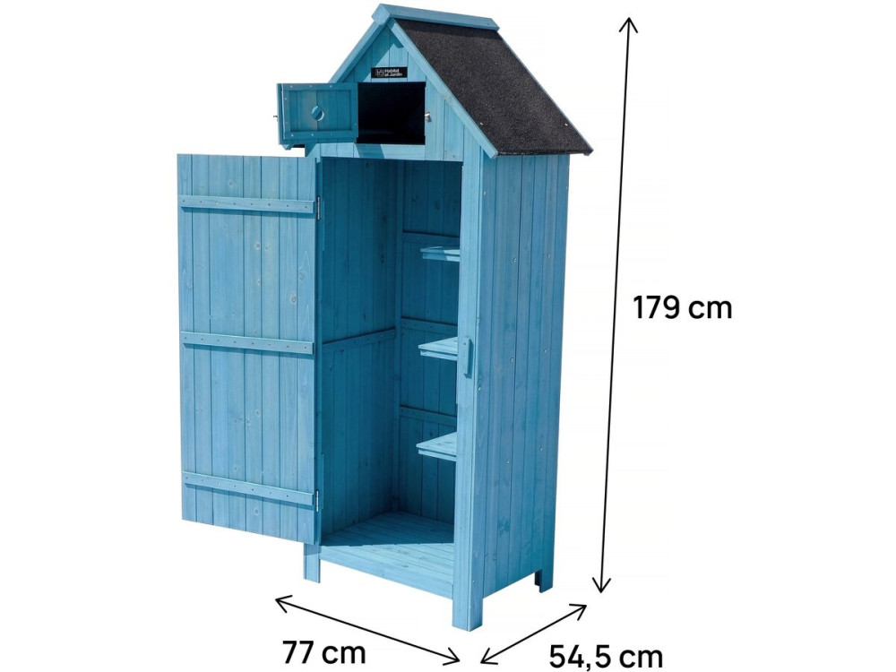Szafa ogrodowa "Cabanon" - 77 x 54.5 x 179 cm - Błękitna