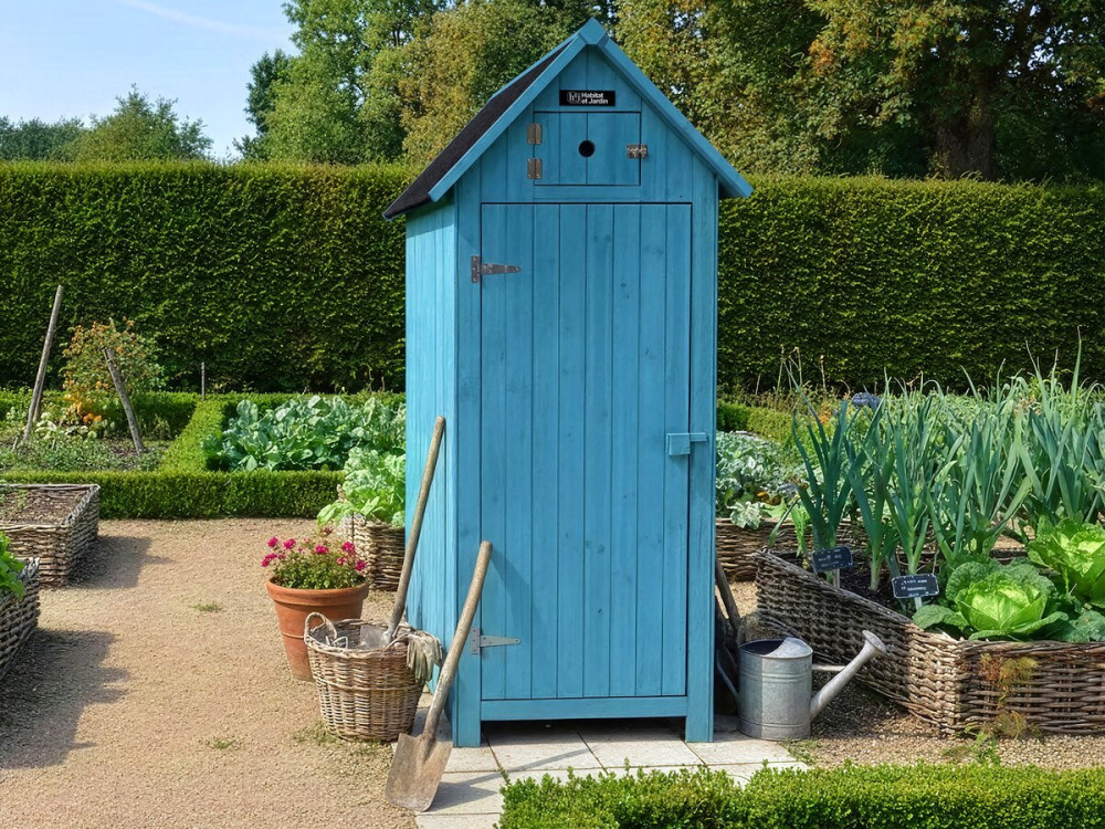 Szafa ogrodowa "Cabanon" - 77 x 54.5 x 179 cm - Błękitna