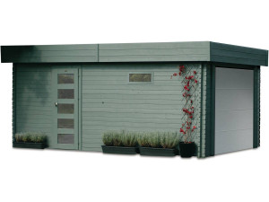 Garaż "Modern" - 19,26 m² - 3,58 x 5,38 x 2,56 m - 40 mm - Brama z napędem