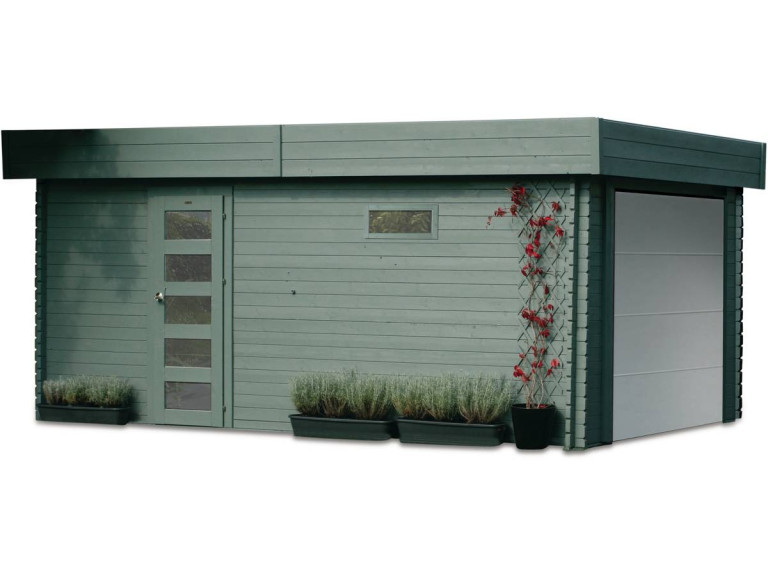 Garaż "Modern" - 19,26 m² - 3,58 x 5,38 x 2,56 m - 40 mm - Brama z napędem