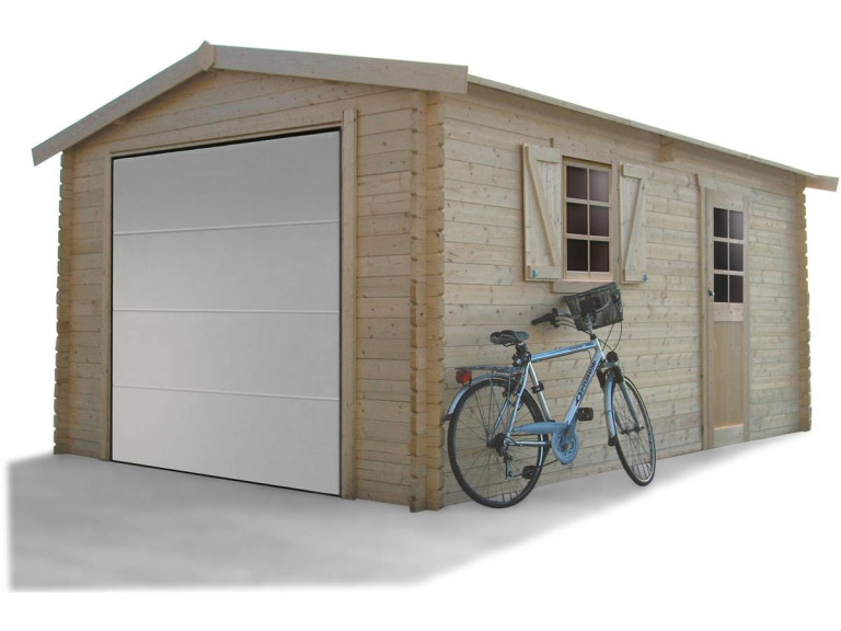 Garaż drewniany - 19,26 m² - 2,58 x 5,38 x 2,53 m - 40 mm